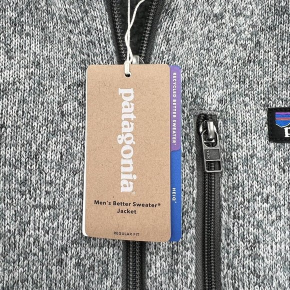 Patagonia Men's Better Sweater Full Zip Fleece Jacket Stonewash Gray sz L NWT - Picture 10 of 16